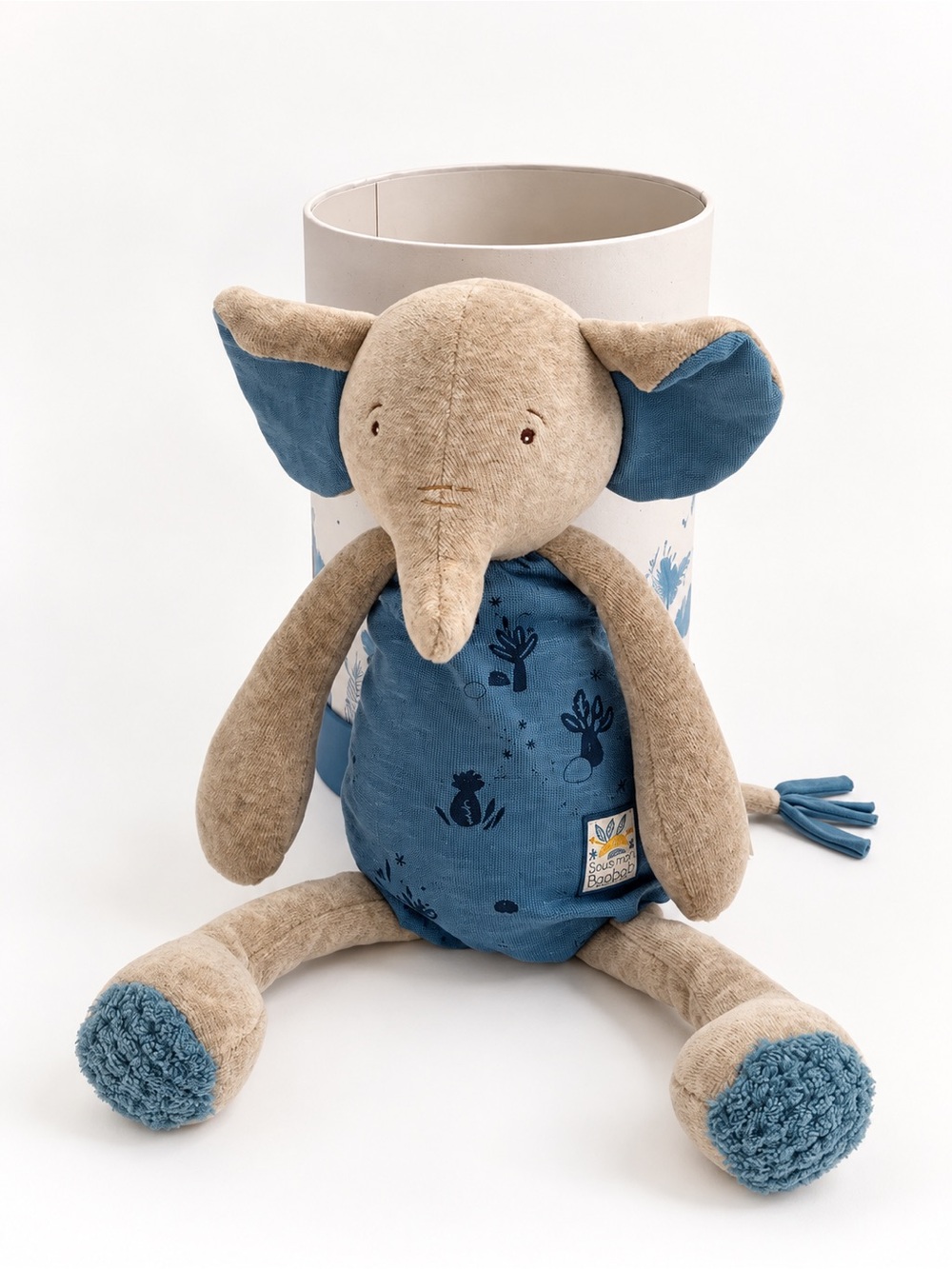 Moulin Roty Sous Mon Baobab Bergamote Elephant Plush Gift Box